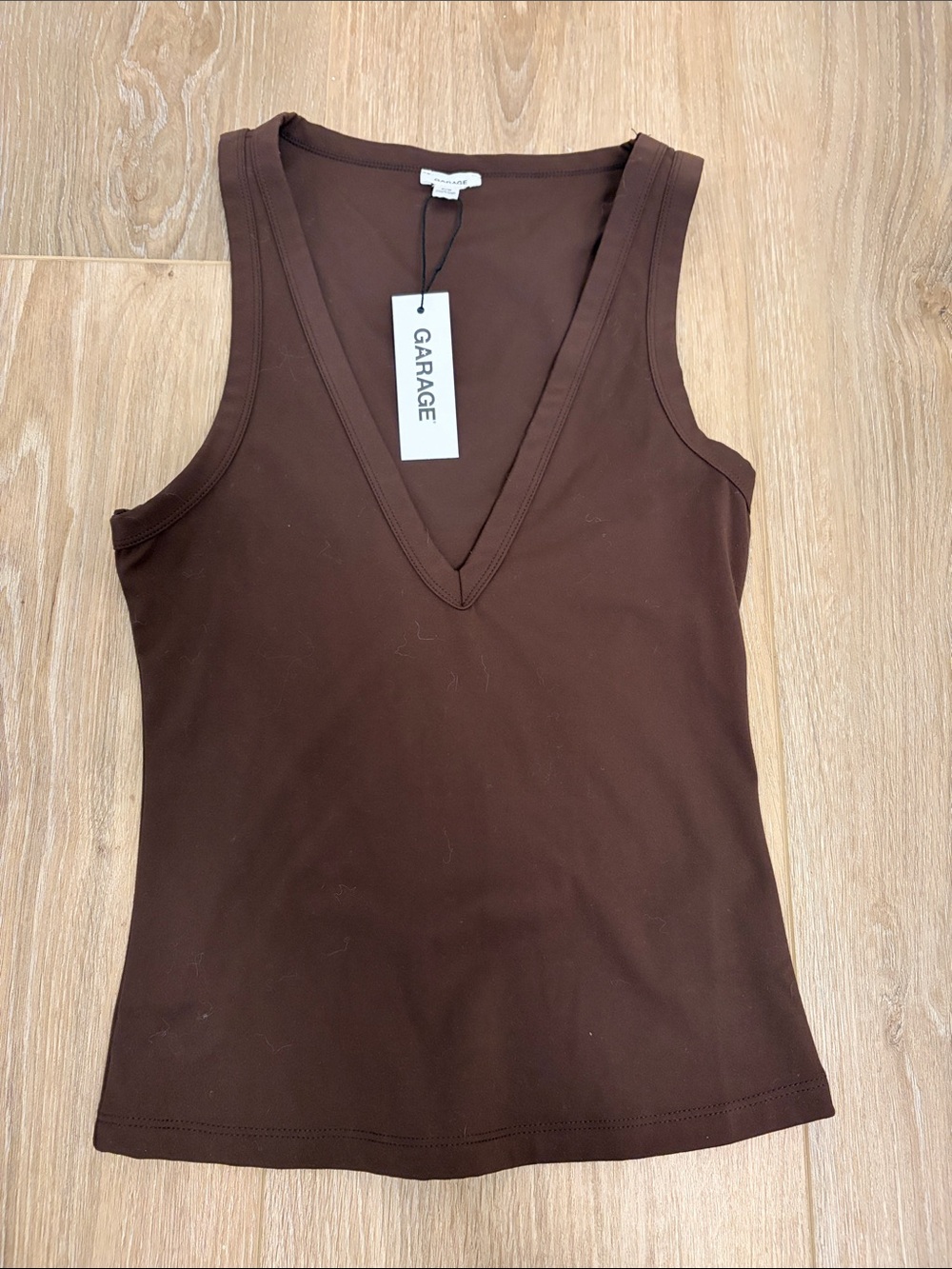 Garage Women's Chocolate Brown V-Neck Tank Top